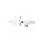 Elegant Cross Design Cocktail Ring with Brilliant Round Cut Lab Created Diamond
