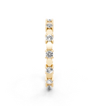 Minimalist Round Cut Lab Grown Diamond Oval Band Ring for Her