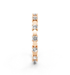 Minimalist Round Cut Lab Grown Diamond Oval Band Ring for Her