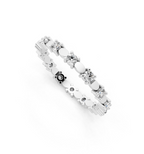 Minimalist Round Cut Lab Grown Diamond Oval Band Ring for Her