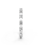Minimalist Round Cut Lab Grown Diamond Oval Band Ring for Her