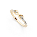 Unique Round Cut Lab Grown Diamond Infinity Promise Ring