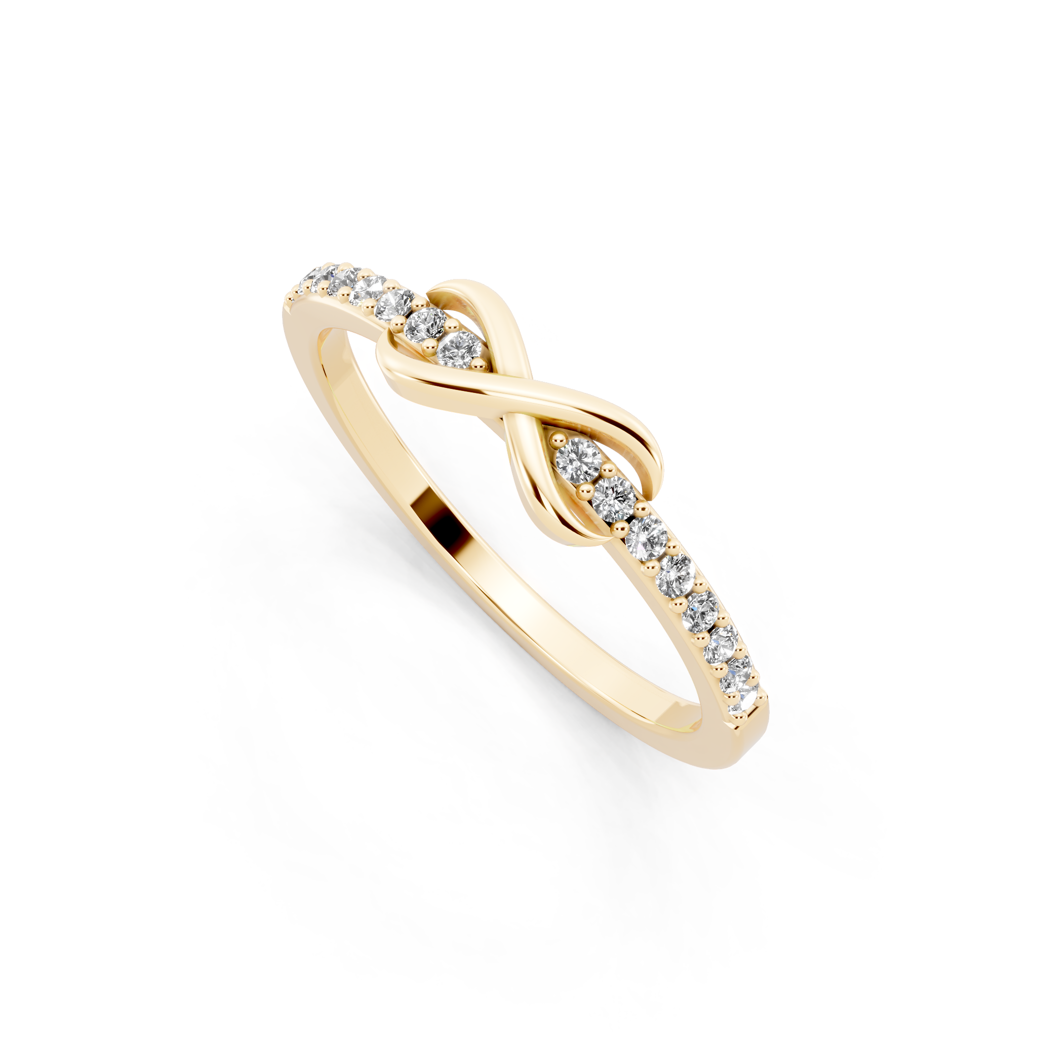 Unique Round Cut Lab Grown Diamond Infinity Promise Ring
