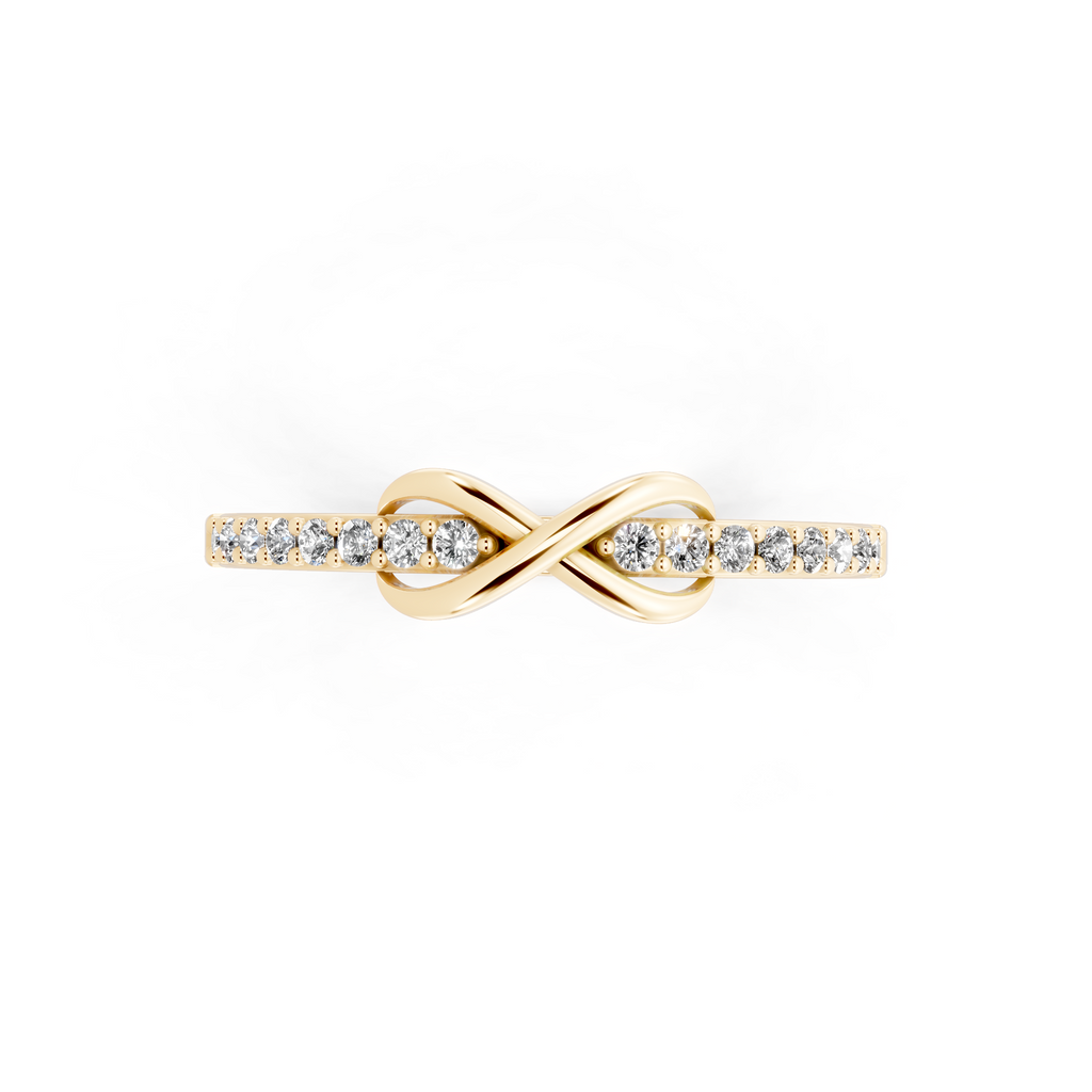 Unique Round Cut Lab Grown Diamond Infinity Promise Ring