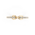 Unique Round Cut Lab Grown Diamond Infinity Promise Ring