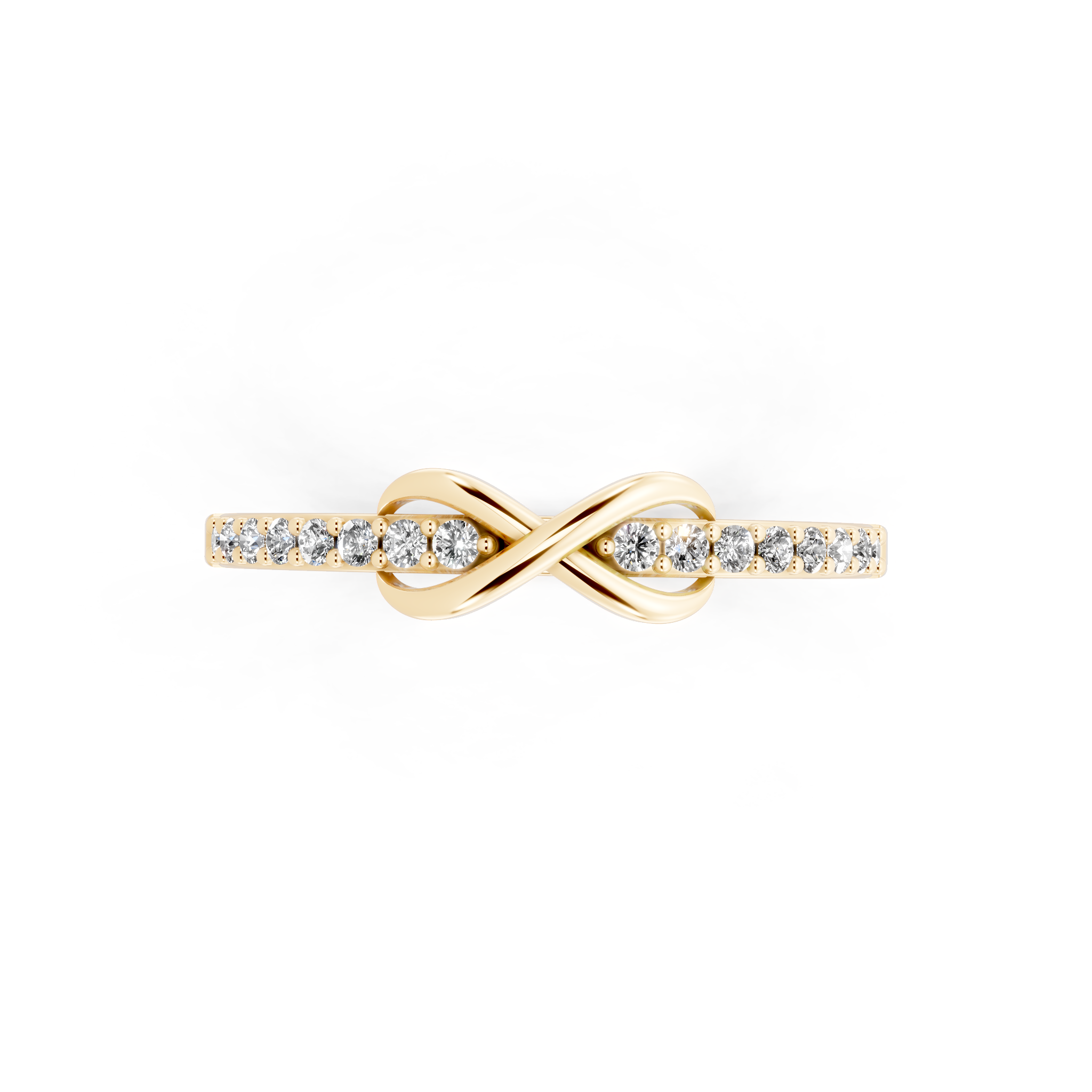 Unique Round Cut Lab Grown Diamond Infinity Promise Ring