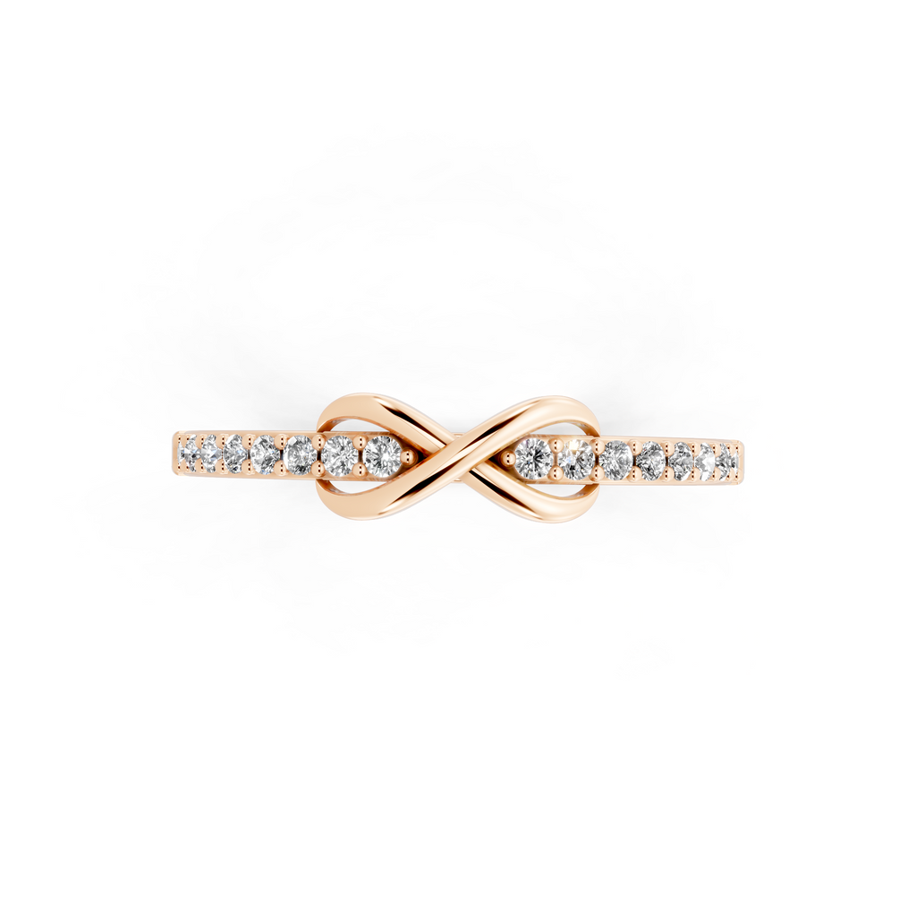 Unique Round Cut Lab Grown Diamond Infinity Promise Ring