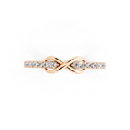 Unique Round Cut Lab Grown Diamond Infinity Promise Ring