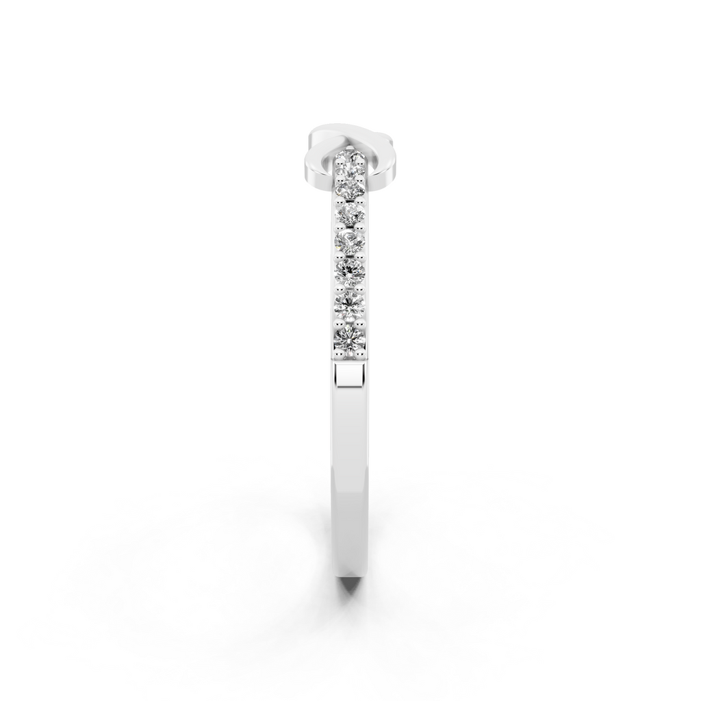 Unique Round Cut Lab Grown Diamond Infinity Promise Ring