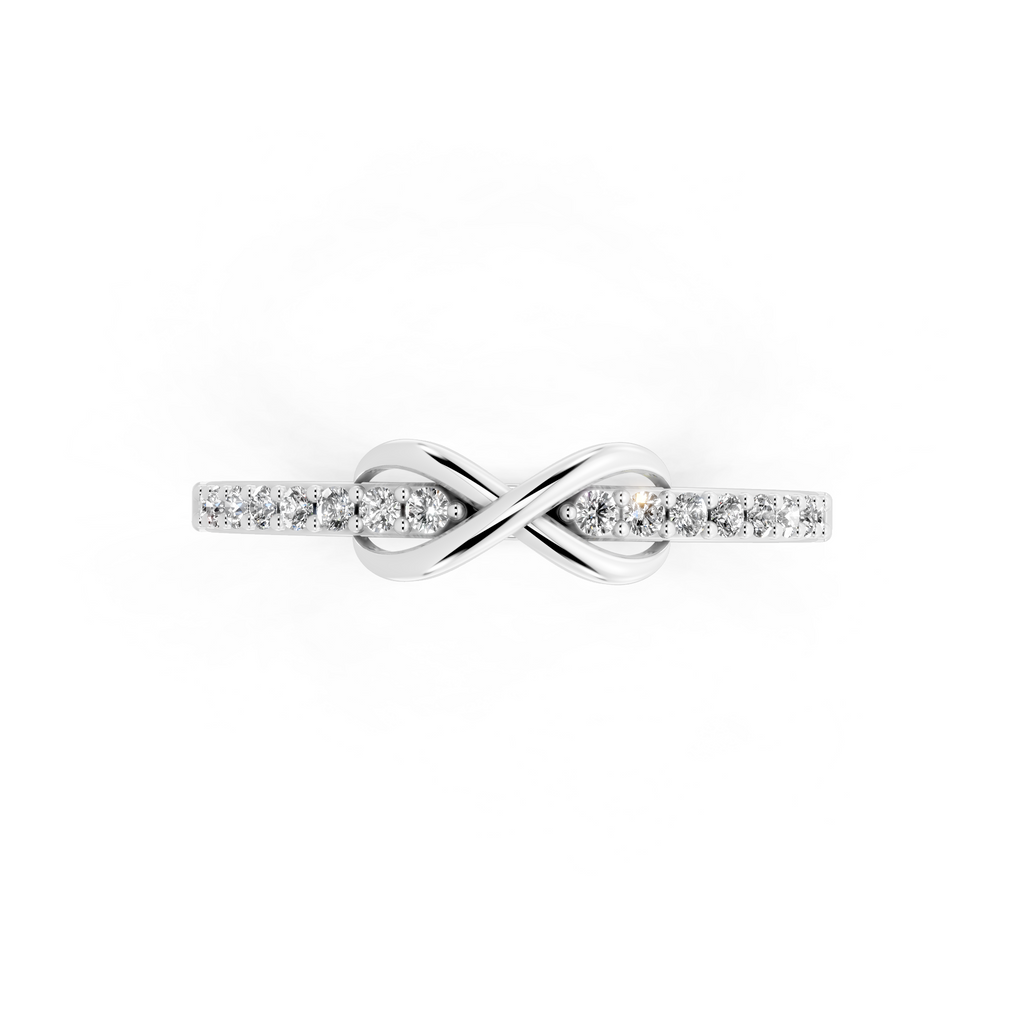 Unique Round Cut Lab Grown Diamond Infinity Promise Ring