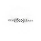 Unique Round Cut Lab Grown Diamond Infinity Promise Ring