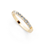 Simple Round Lab Grown Diamond Ring For Birthday Gift