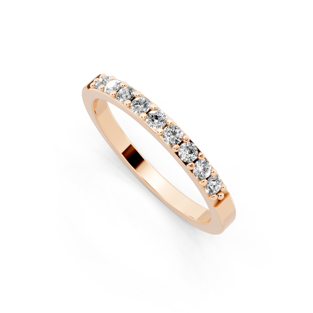 Simple Round Lab Grown Diamond Ring For Birthday Gift