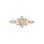 Unique Round Brilliant Cut Lab Grown Diamond Snowflake Cluster Ring for Her