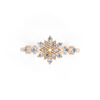 Unique Round Brilliant Cut Lab Grown Diamond Snowflake Cluster Ring for Her