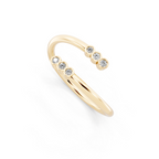 Modern Open Cuff Round Cut Lab Grown Diamond Anniversary Ring