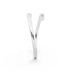 Modern Open Cuff Round Cut Lab Grown Diamond Anniversary Ring