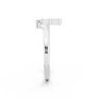Minimalist Letter P Ring with Lab Created Diamond Accent