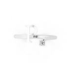 Minimalist Letter P Ring with Lab Created Diamond Accent