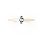 Modern Marquise Cut Lab Grown Diamond Solitaire Band Ring for Women