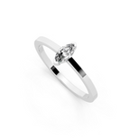Modern Marquise Cut Lab Grown Diamond Solitaire Band Ring for Women