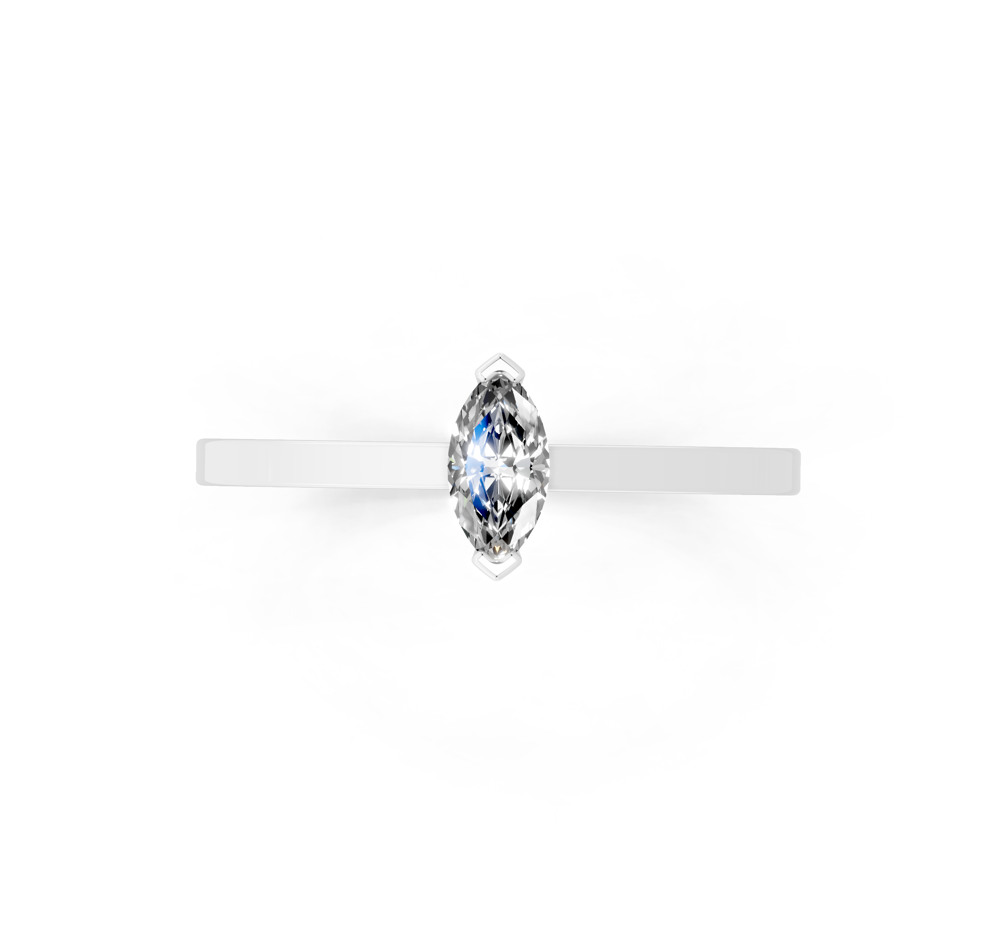 Modern Marquise Cut Lab Grown Diamond Solitaire Band Ring for Women