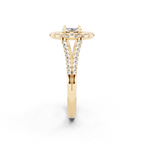 Oval Halo Lab Grown Diamond Style Ring in 14K Gold