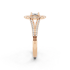Oval Halo Lab Grown Diamond Style Ring in 14K Gold