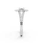 Oval Halo Lab Grown Diamond Style Ring in 14K Gold