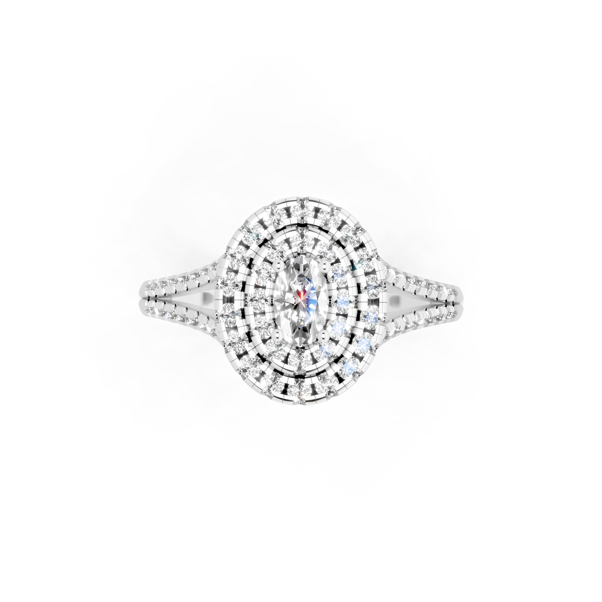 Oval Halo Lab Grown Diamond Style Ring in 14K Gold