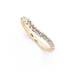 Fine Round Brilliant Lab Created Diamond Curve Ring for Women