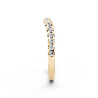 Fine Round Brilliant Lab Created Diamond Curve Ring for Women