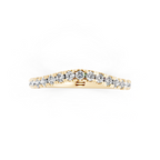 Fine Round Brilliant Lab Created Diamond Curve Ring for Women