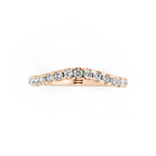 Fine Round Brilliant Lab Created Diamond Curve Ring for Women