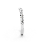 Fine Round Brilliant Lab Created Diamond Curve Ring for Women