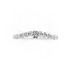 Fine Round Brilliant Lab Created Diamond Curve Ring for Women
