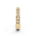 Modern Round Brilliant Lab Grown Diamond Cross Band Ring for Birthday Gift