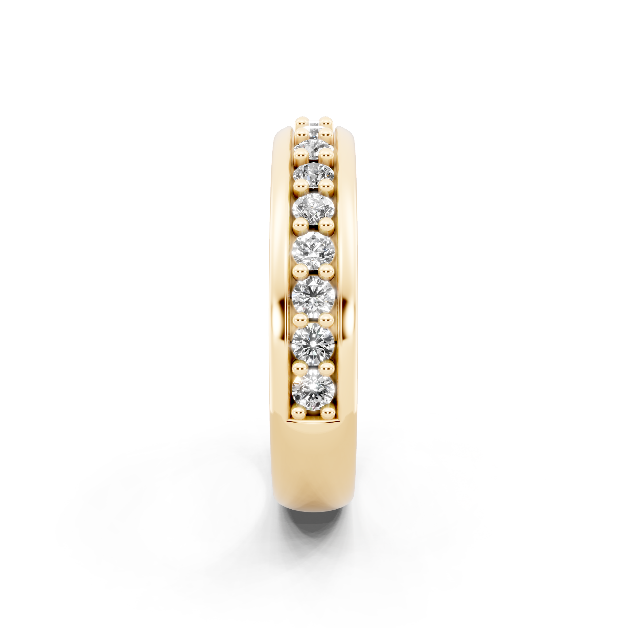 Modern Round Brilliant Lab Grown Diamond Cross Band Ring for Birthday Gift