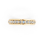 Modern Round Brilliant Lab Grown Diamond Cross Band Ring for Birthday Gift