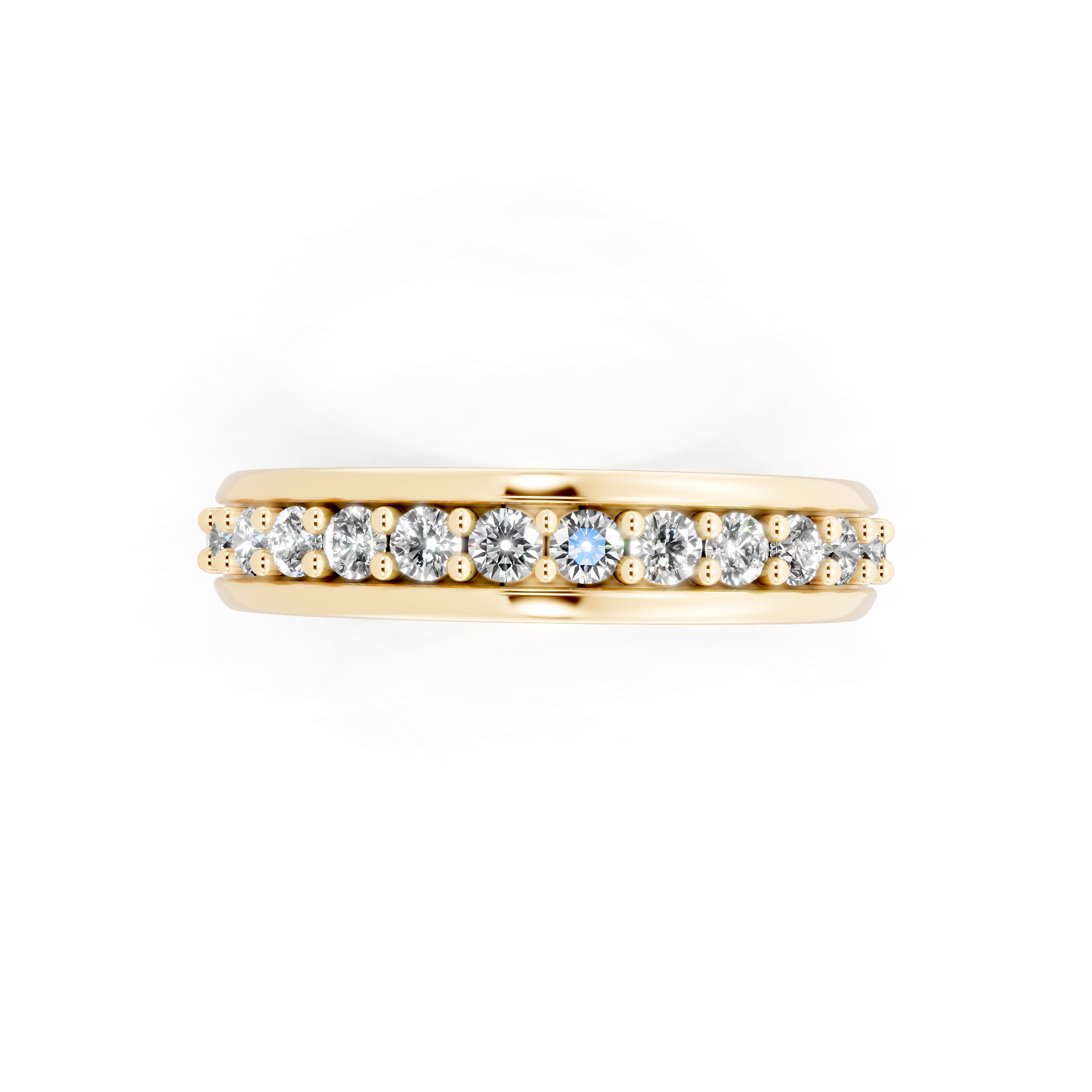 Modern Round Brilliant Lab Grown Diamond Cross Band Ring for Birthday Gift
