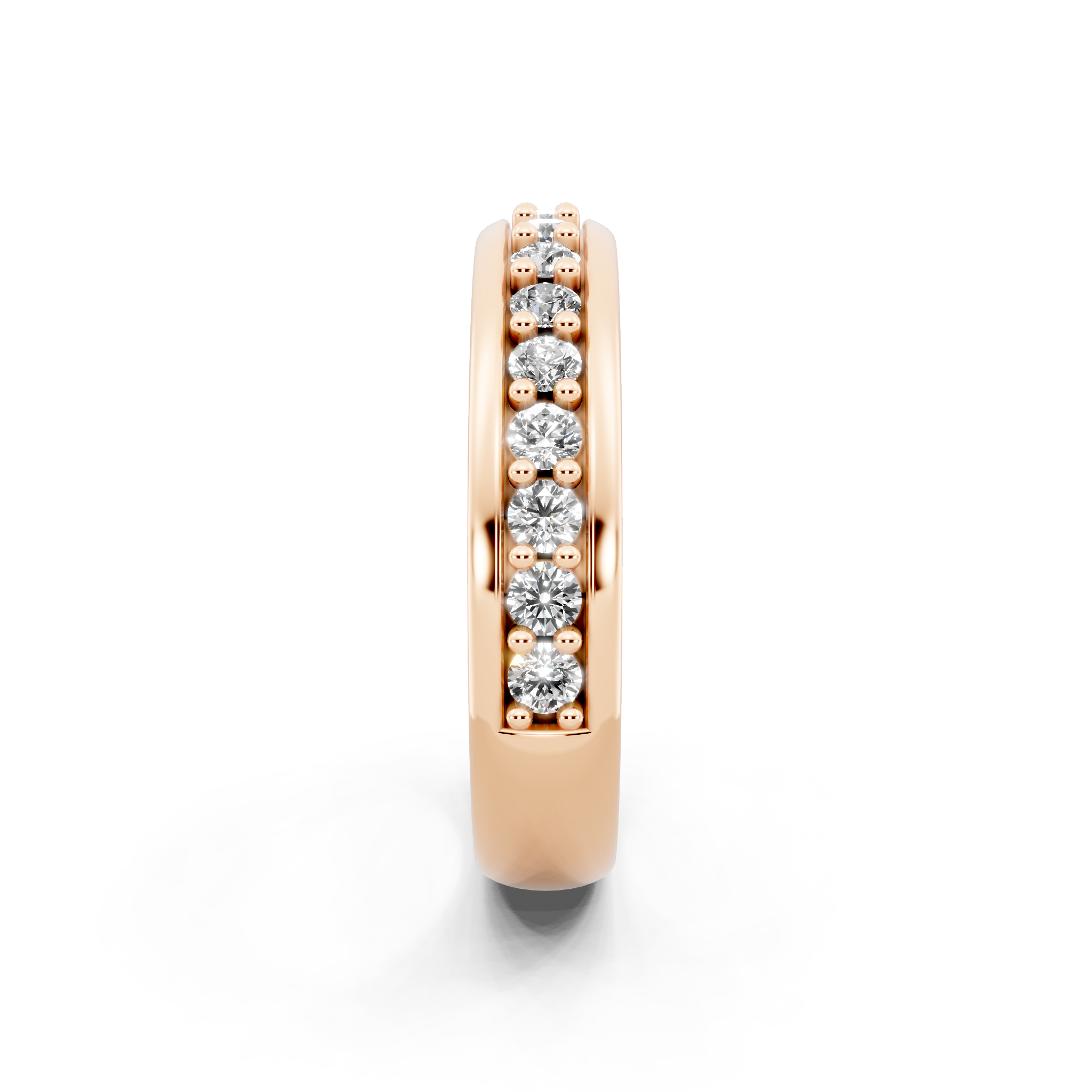 Modern Round Brilliant Lab Grown Diamond Cross Band Ring for Birthday Gift