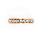 Modern Round Brilliant Lab Grown Diamond Cross Band Ring for Birthday Gift
