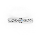 Modern Round Brilliant Lab Grown Diamond Cross Band Ring for Birthday Gift