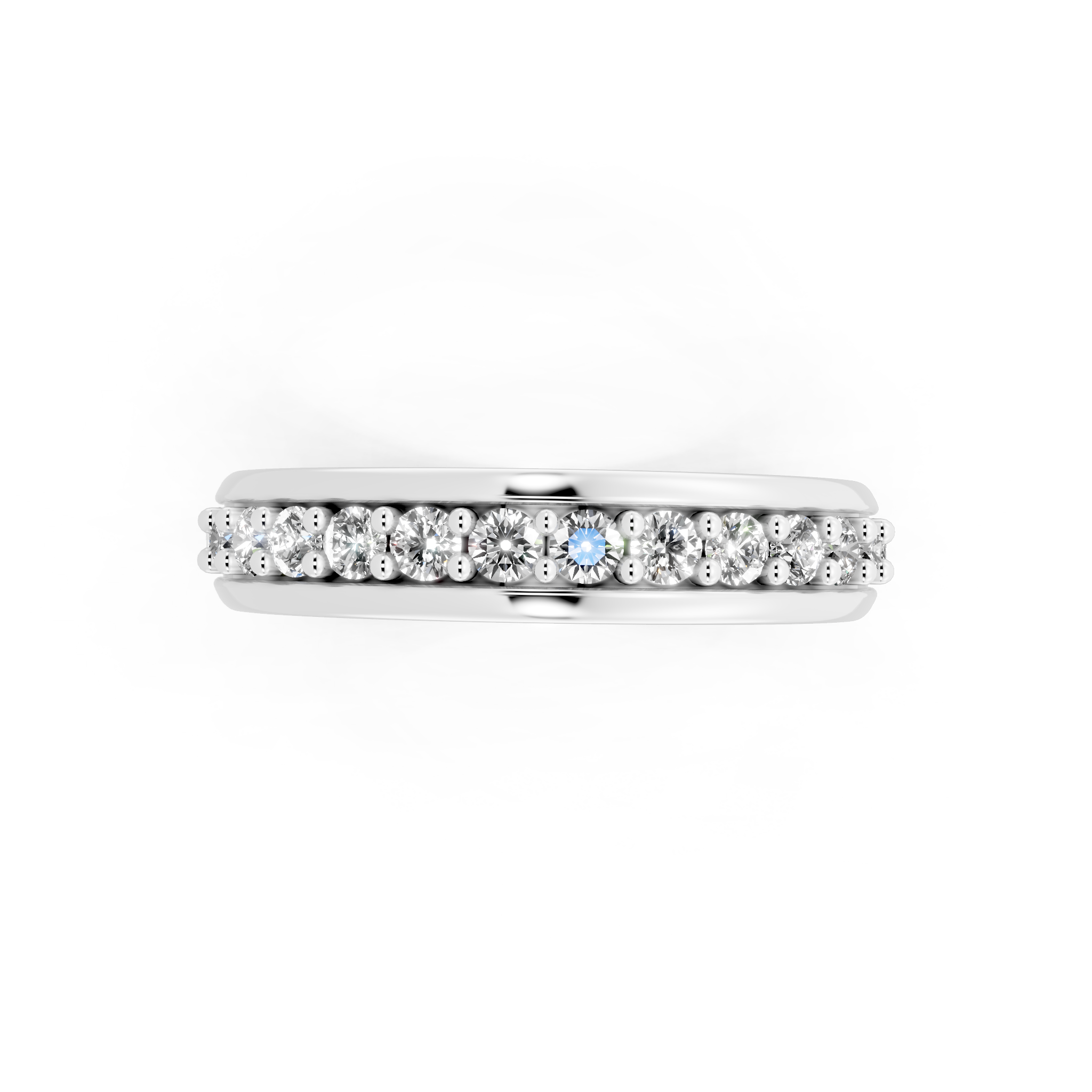 Modern Round Brilliant Lab Grown Diamond Cross Band Ring for Birthday Gift