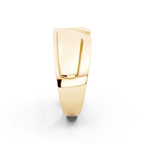 Aurelie Prism Ring for Him with Round Lab Created Diamond Accents
