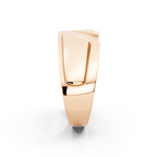 Aurelie Prism Ring for Him with Round Lab Created Diamond Accents
