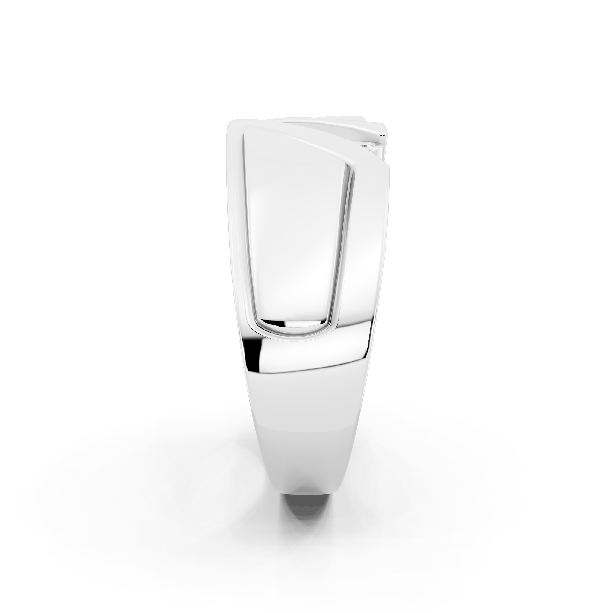 Aurelie Prism Ring for Him with Round Lab Created Diamond Accents