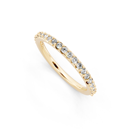 Minimal Stacking Band with Round Brilliant Lab Grown Diamond