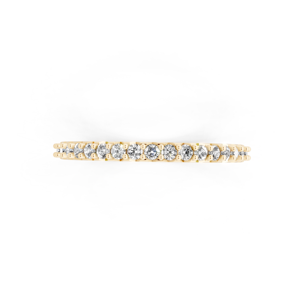 Minimal Stacking Band with Round Brilliant Lab Grown Diamond