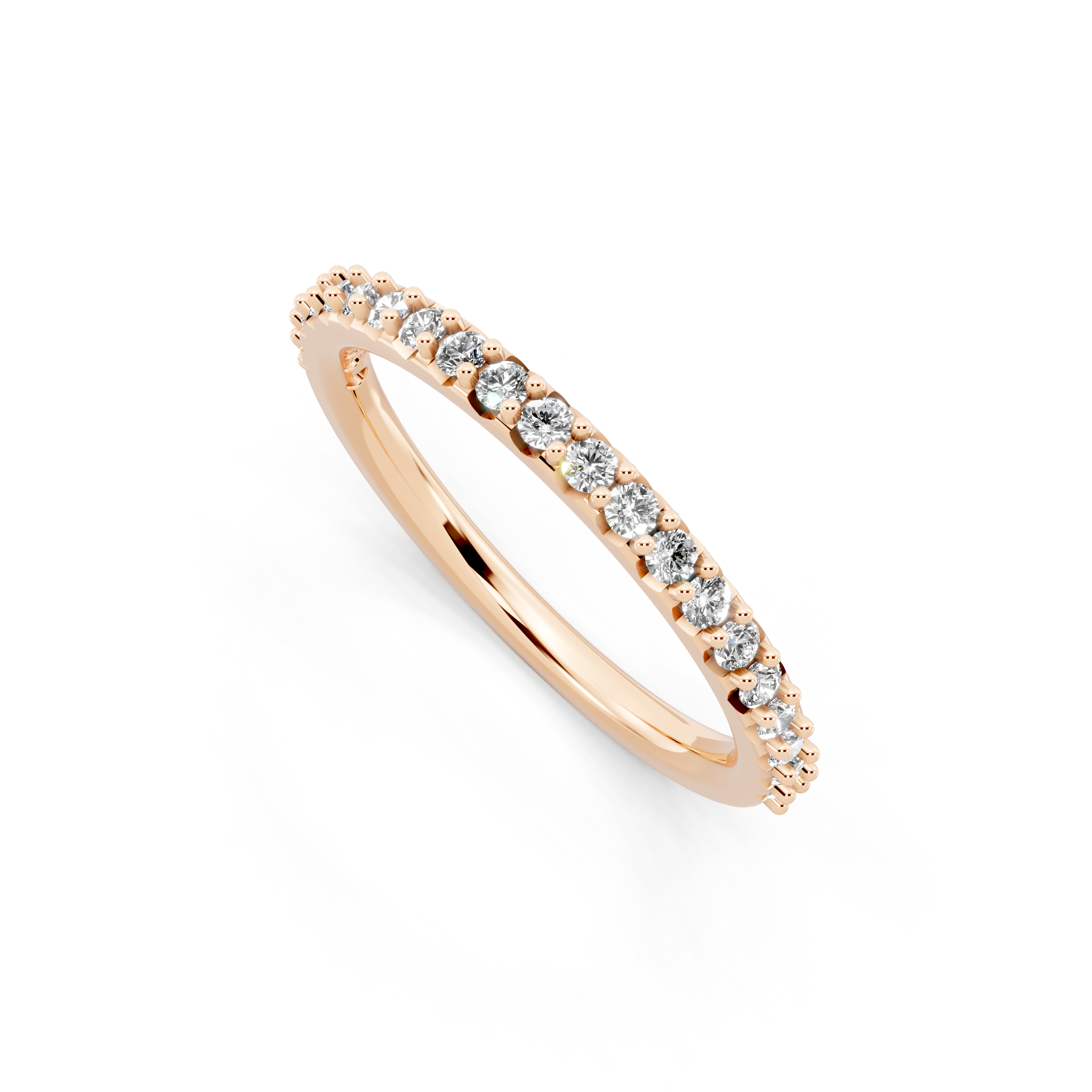 Minimal Stacking Band with Round Brilliant Lab Grown Diamond